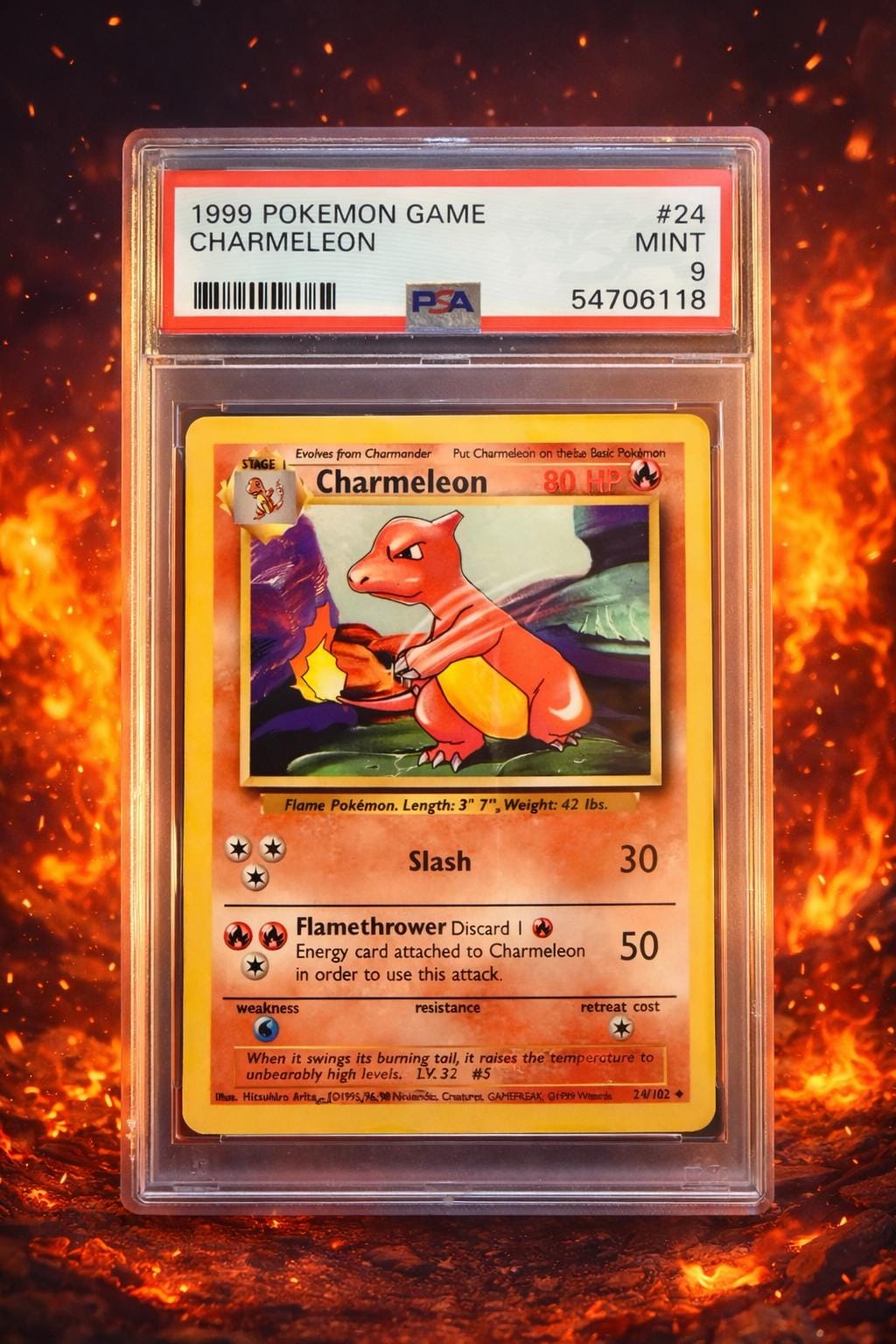 1999 charmeleon pokemon card PSA 9 1st Edition Base Set Shadowless  Danireon Cards & Games Retreat Cost 1999 Pokmon Charmeleon PSA 9