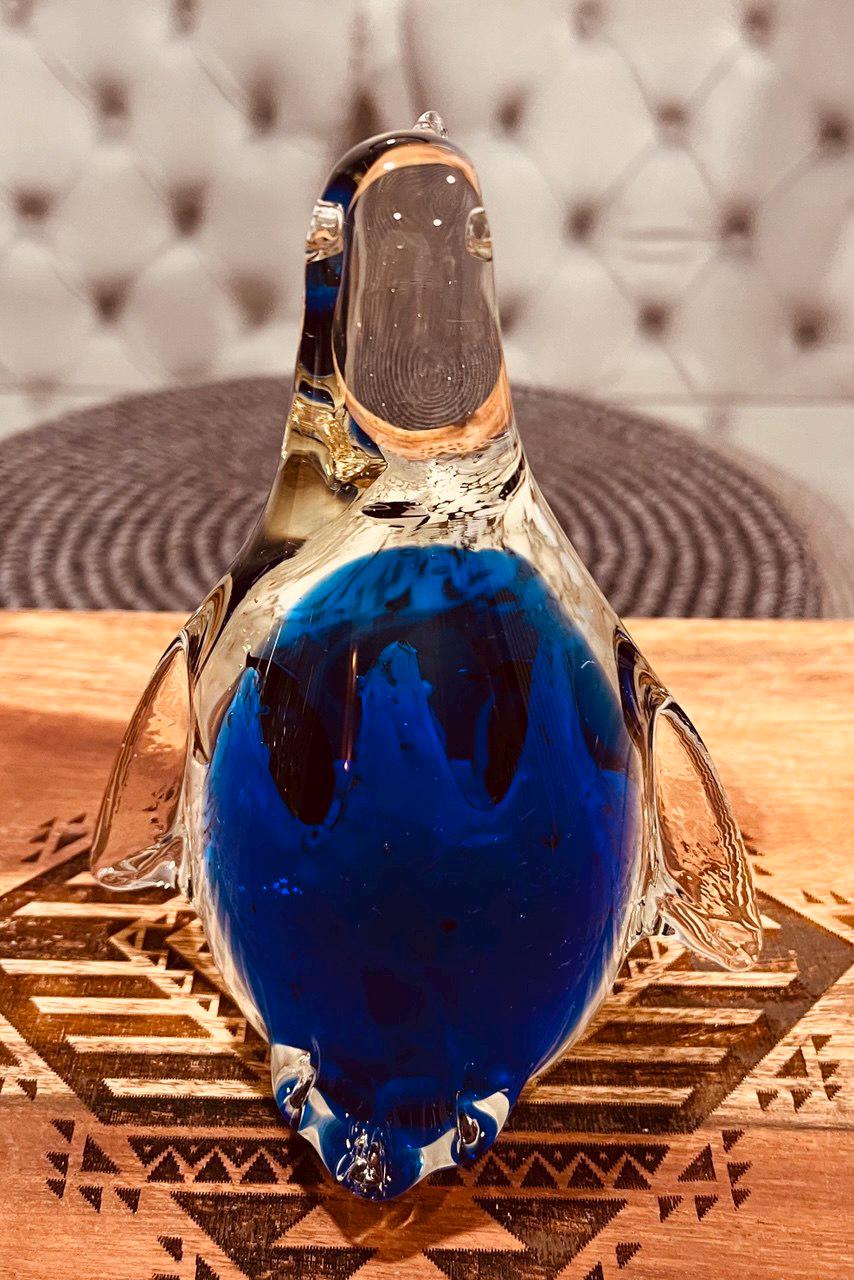 ヴィンテージ ムラーノガラス ペンギン フィギュア：イタリア製アート