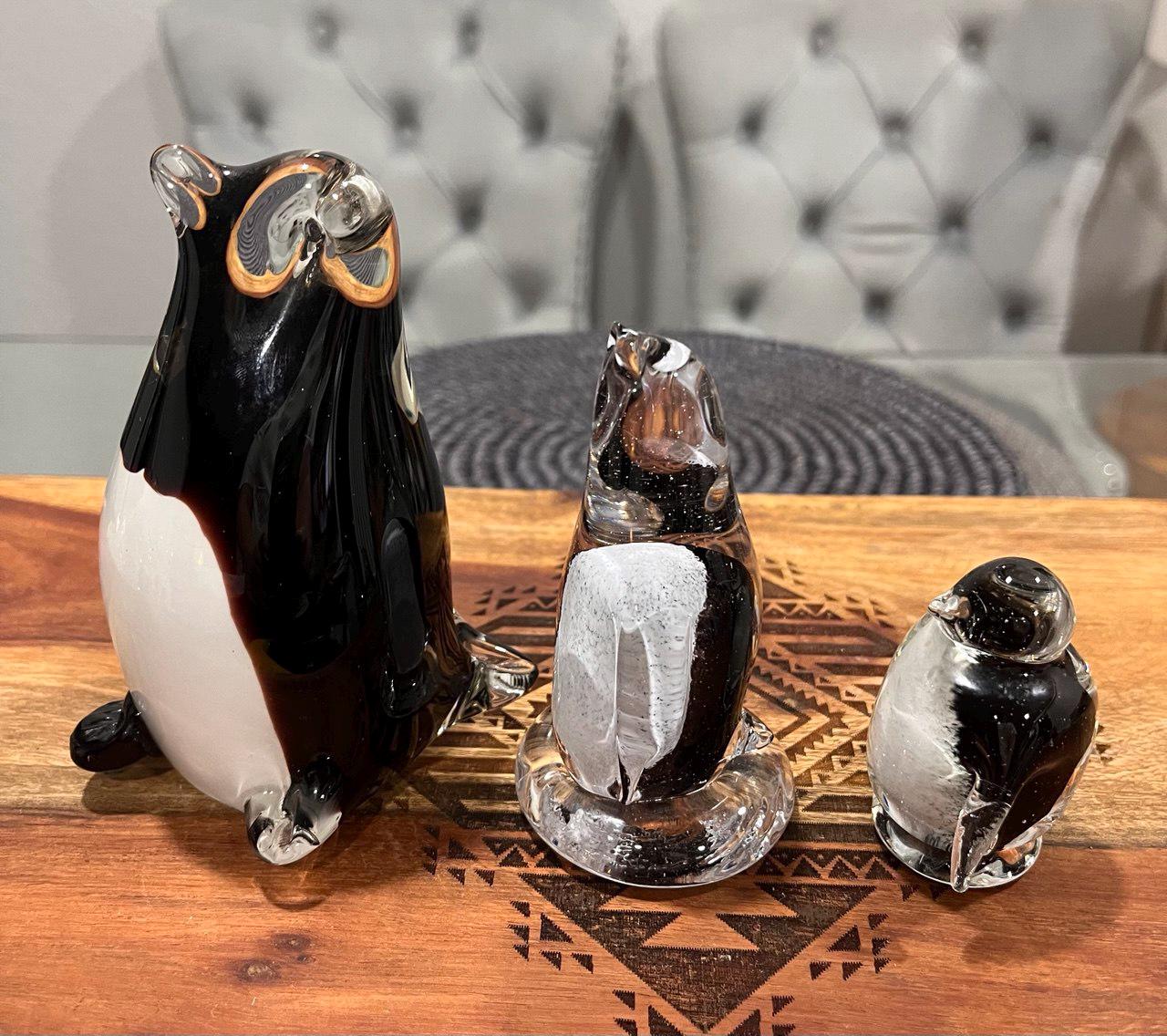ヴィンテージ ムラーノ スタイル ガラス ペンギン フィギュア