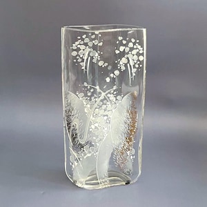 Vintage Modernist Peill Germany Art Glass Vase – 9.75&quot; x 4.5&quot; – Collectible Home Decor