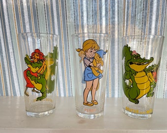 Vintage The Rescuers Cartoon Collectible Glasses! Penny, Brutus, Nero