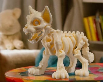 Pet Skeleton Cat 3D-Printed Articulated desk figure