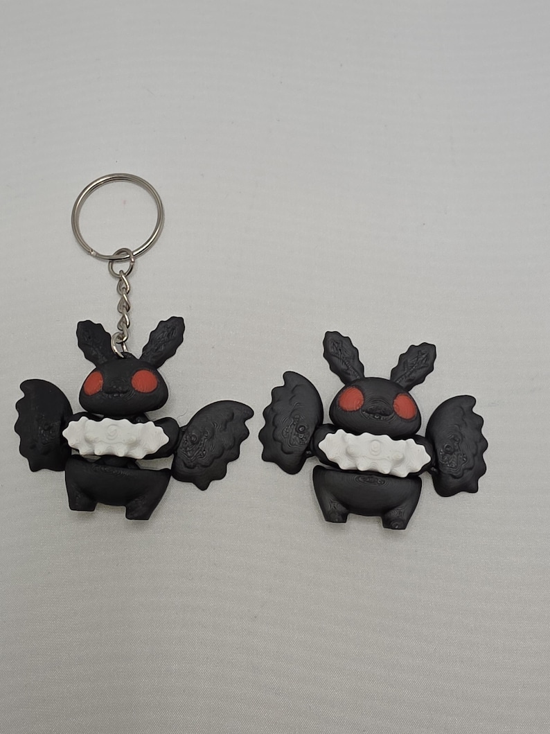 Mothman Key Chain New Jersey Mothman Cryptid 3d-printed Flexi Figure - Keychain - Desk ...