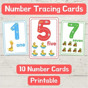 Number Flashcards for Toddlers Enhance Early Math Skills with Number Tracing Cards Fun Counting & Learning Cards for Kindergarten Montessori