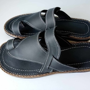 Leather sandal, handcrafted in Tunisia.