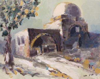 Rachel's Tomb Art: Kever Rochel Giclee Print - Jewish Art from Israel