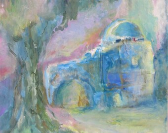 Kever Rochel in Blue Art Print: Rachel's Tomb, Israel