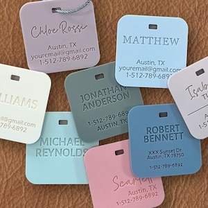 Luggage Tags Personalized, Backpack Tag, Bag Tags, Name Tags For Backpacks, Personalized ID Tags, Custom Luggage Tag, Travel Accessories