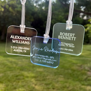 1/4&quot; Luggage Tags Personalized, Backpack Tag, Bag Tag, Name Tags For Backpacks, Personalized ID Tags, Custom Luggage Tag, Travel Accessories