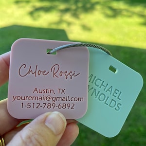 Luggage Tags Personalized, Backpack Tag, Bag Tags, Name Tags For Backpacks, Personalized ID Tags, Custom Luggage Tag, Travel Accessories image 4