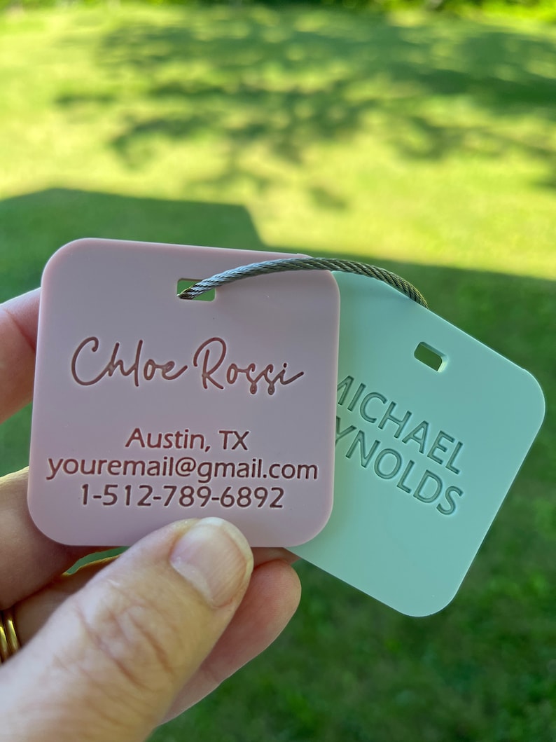 Luggage Tags Personalized, Backpack Tag, Bag Tags, Name Tags For Backpacks, Personalized ID Tags, Custom Luggage Tag, Travel Accessories image 4
