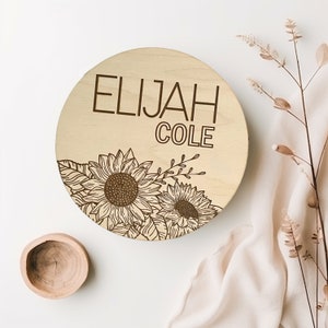 Floral Custom Baby Announcement Sign, Personalized Birth Stats Hospital Name Sign, Nursery Name Sign, Baby Name Sign, Birth Announcement