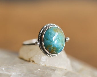 Blue Opal Delica Ring -  Silversmith Ring - Feminine Jewelry - Sterling Silver