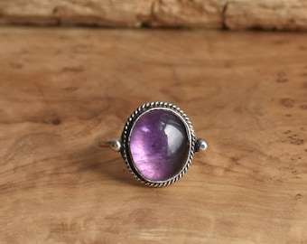 Amethyst Delica Ring - Silversmith Ring - Amethyst Ring - Amethyst Jewelry