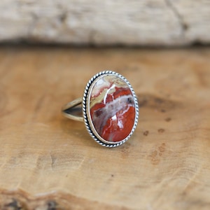 Laguna Lace Agate Boho Ring - .925 Sterling Silver - Choose Your Own Stone - Silversmith Ring