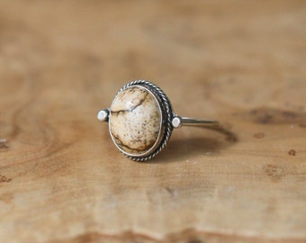 Sterlingzilveren ring jaspis - Handgemaakte zilversmid sieraden
