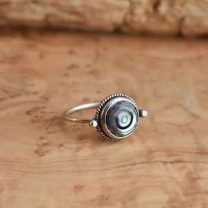 Delica Ring - Abalone Ring - Silversmith Ring - Feminine Jewelry