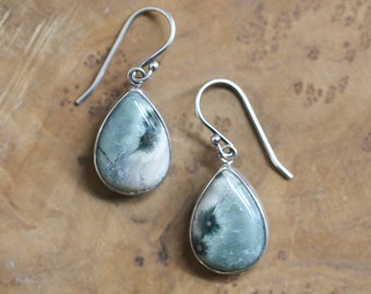 Ocean Jasper Earrings - Ocean Jasper Drops - Jasper Earrings - Sterling Silver