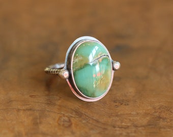 Turquoise Ring - Chloe Ring - Unique Silversmith Ring - Silversmith Ring