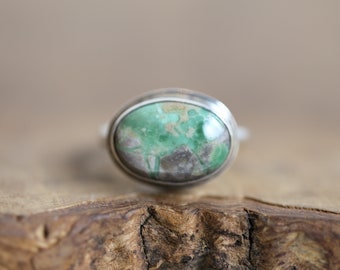 Variscite Ring - Green Variscite Ring - Sterling Silver - Choose Your Stone - OOAK