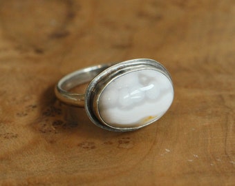 Ocean Jasper East West Oval Ring - .925 Sterling Silver - Choose Your Stone = Silversmith Ring