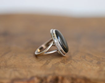 Golden Obsidian Statement Ring Elegant Brown Gold Ring