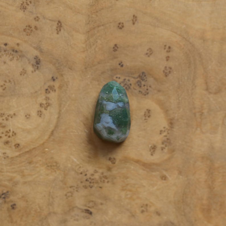 Green Moss Agate Boho Ring - Choose Your Stone - Sterling Silver
