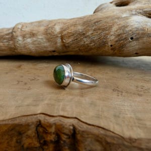 Nefrit Jade Ring - Grön Öst Väst Oval Ring - .925 Sterling Silver bild 5