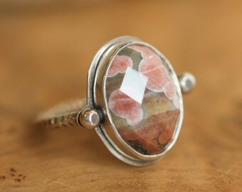 Ocean Jasper Chloe Ring - .925 Sterling Silver - OOAK Silversmith Ring - One of a Kind Ring