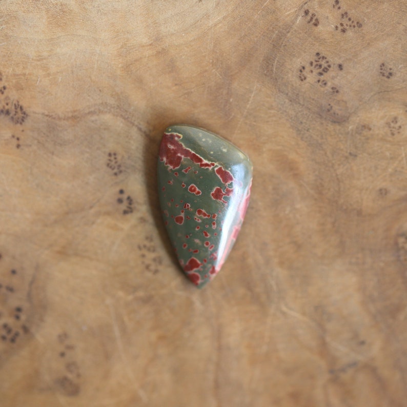 Red Creek Jasper Ring OOAK Ring Silversmith Ring Hammered Silver Ring Four