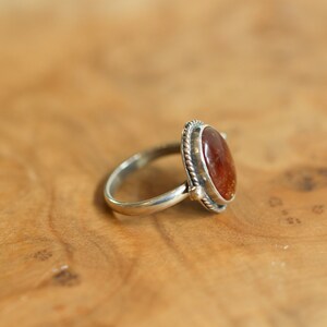 Hessonite Garnet Lasso Ring Garnet Ring .925 Sterling Silver Silversmith image 6
