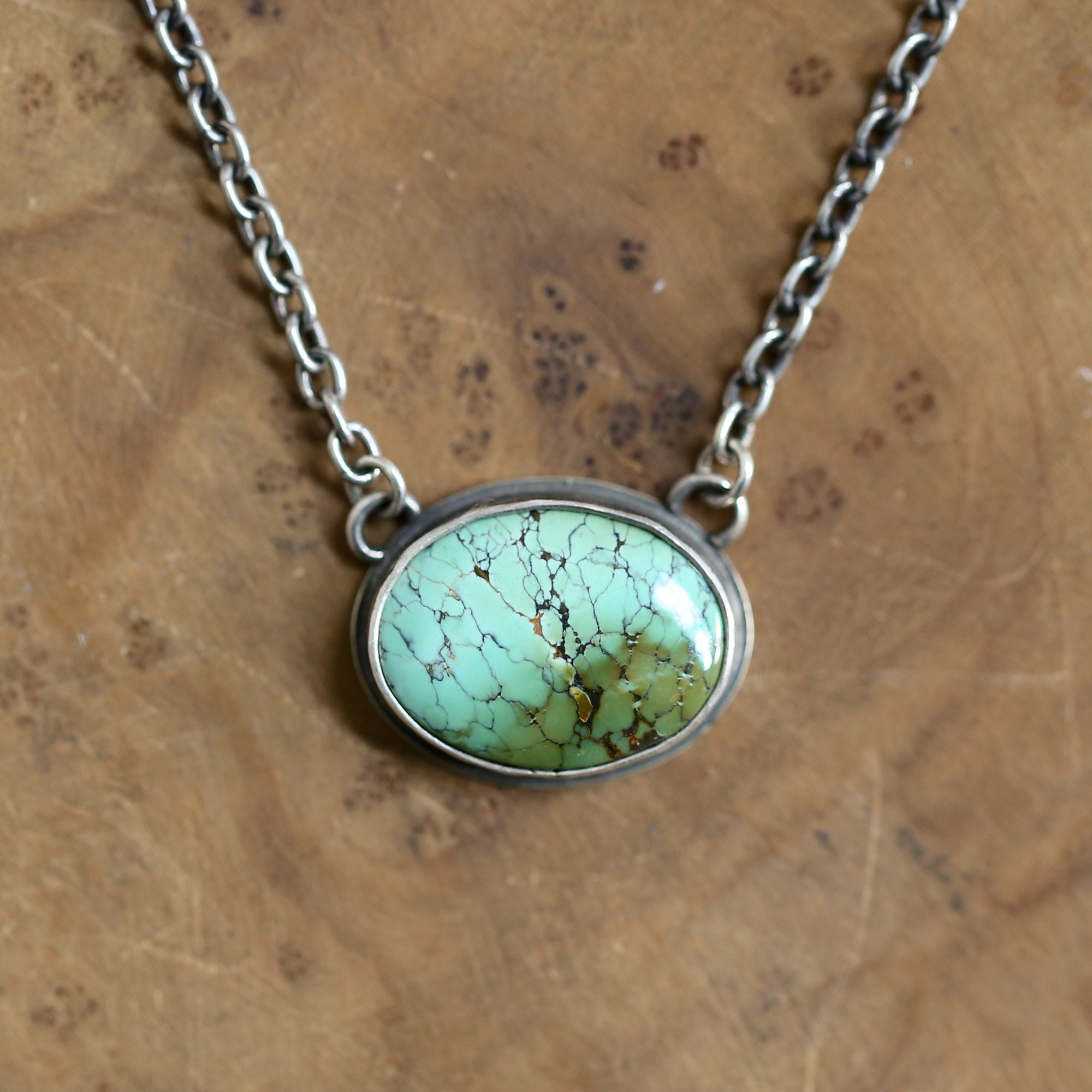 Turquoise Necklace - Turquoise Pendant With Chain - Etsy