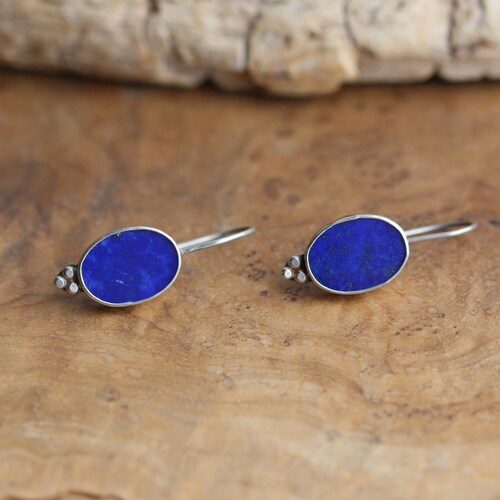 Piper Earrings - Lapis Lazuli Earrings - .925 Sterling Silver - Lapis Drop Earrings - shops Silversmith