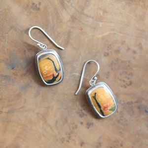 Red Creek Jasper Earrings - .925 Sterling Silver Ring - Silversmith - Jasper Drop Earrings