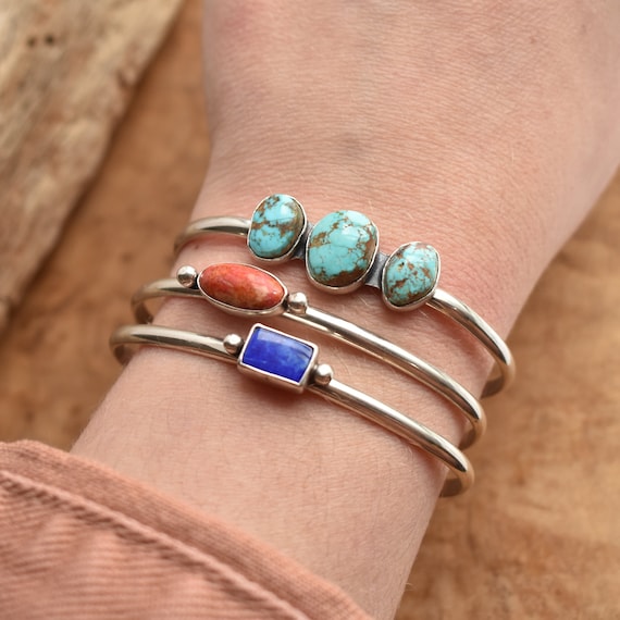 Timeless Cuff Lapis and Turquoise