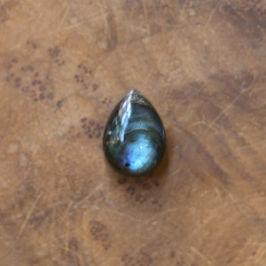 Big Labradorite Ring .925 Sterling Silver Choose your Own Flashy Labradorite Pear Four