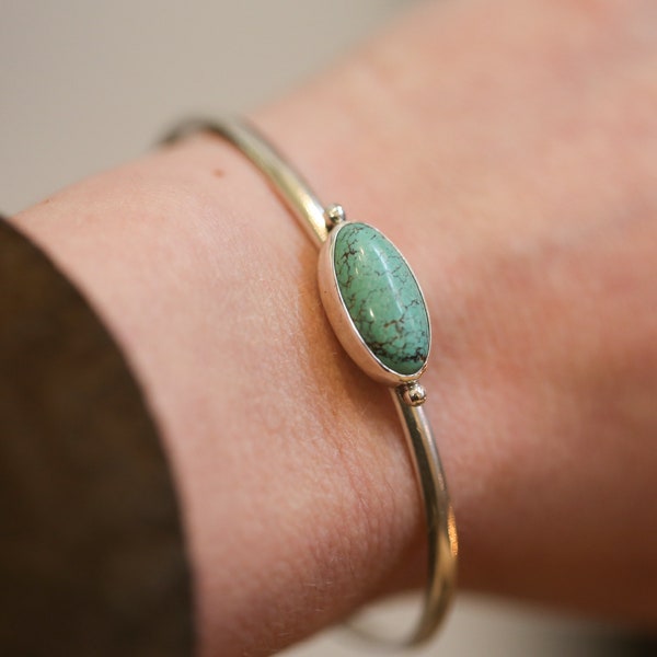 Turquoise Cuff Bracelet - Turquoise Bracelet - Turquoise Bangle - Silversmith Bracelet