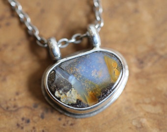 Boulder Opal Necklace - Australian Boulder Opal Pendant - Choose your Stone