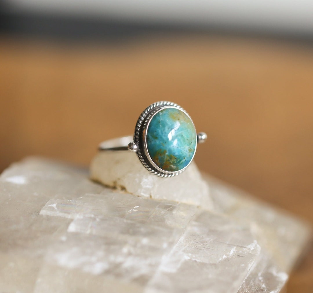 Silversimth Rings Blue Opal Delica Ring - Silversmith Ring - Choose Your Stone - Etsy