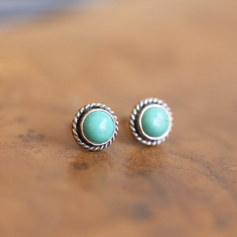 Turquoise Square Studs