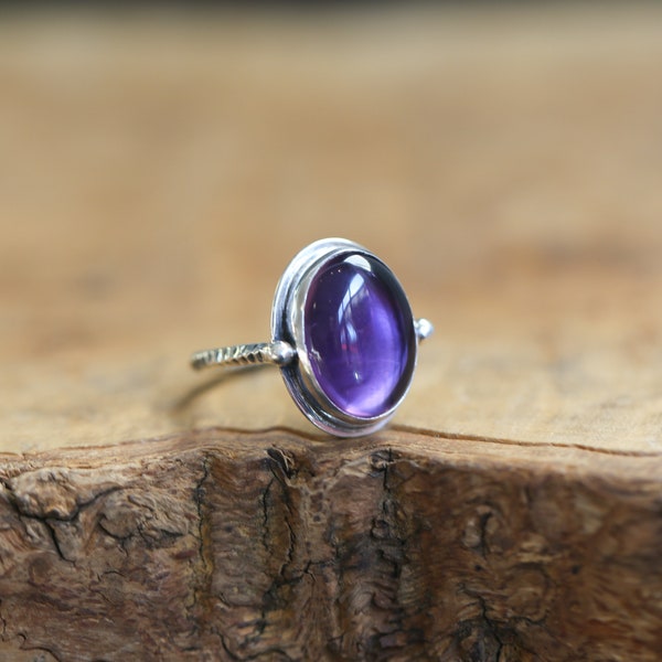 Purple Amethyst Ring - Etsy