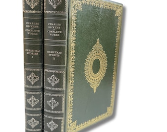 1967 Julberättelser Vol. I och Vol. II av Charles Dickens, Heron Book, Vintage julklapp