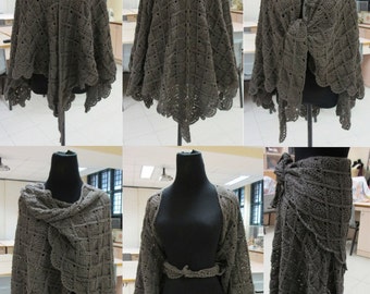 Lacy Wrap-Around Shawl Crochet Pattern