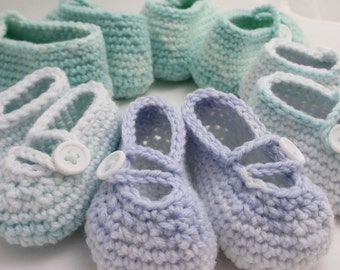 Simplest Baby Booties Crochet Pattern