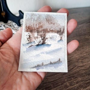 ACEO, Original watercolor, Original ACEO card, watercolor miniature 2,5&quot; x 3,5&quot;