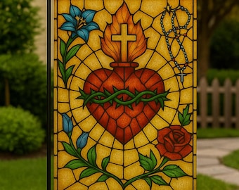 Jesus Sacred Heart Flag – Sacred Heart of Jesus Garden/Outdoor Banner, 3x5 ft Catholic Devotional Flag, UV‑Resistant OHTT82