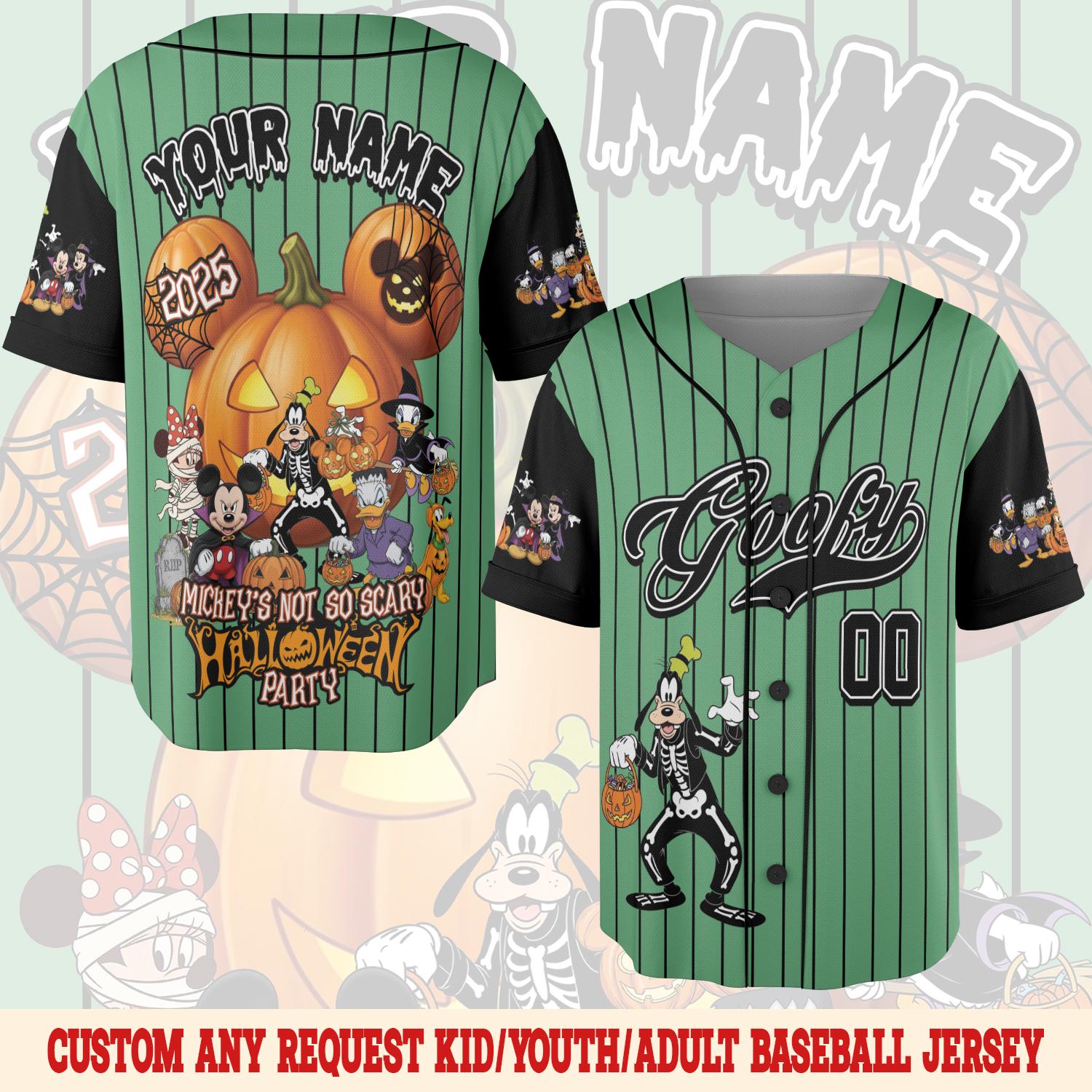 Discover Personalized Disney Mickey & Friends Halloween Baseball Jersey