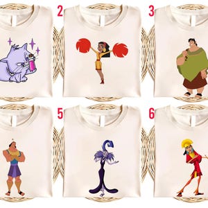 The Emperor&#39;s New Groove Characters Shirt, Kuzco Kronk Yzma Shirt, Emperors New Groove Shirt, Family Birthday Disney Adventure Shirt UNX304