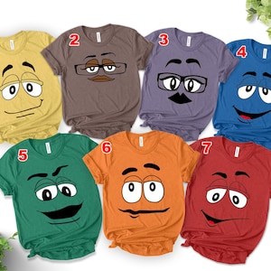 M&M Candies Shirt, M And M Matching Family Shirt, Group MM Shirt, Halloween Candy Halloween Costumes, Halloween M M Family Costume SKZ109