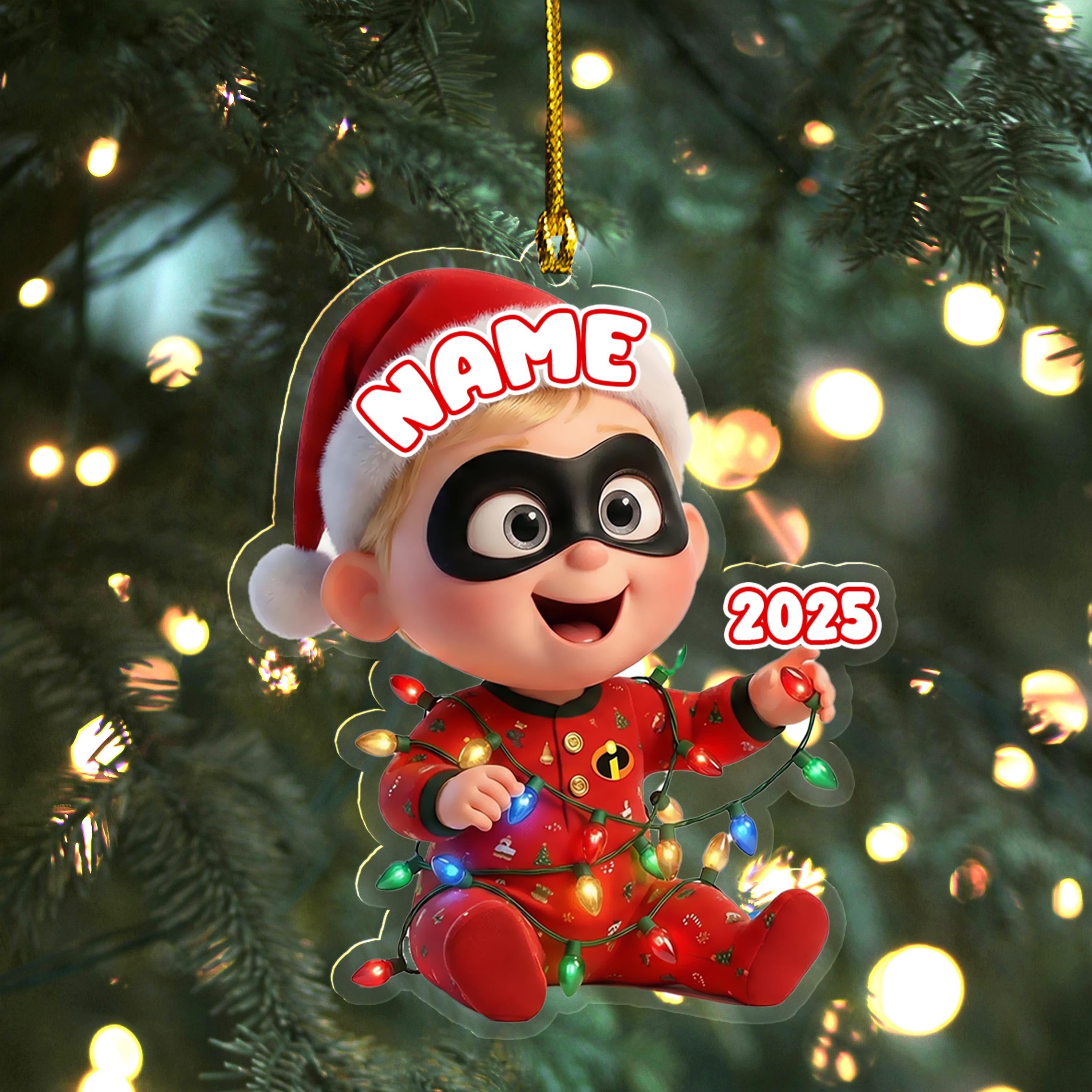 Discover Personalized Incredibles Christmas Acrylic Ornament, Jack Jack Ornament Hanging